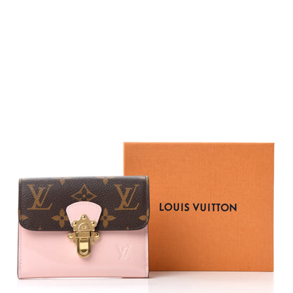 Louis Vuitton Patent Calfskin Monogram Cherrywood Compact Wallet Rose Ballerine 8 of 8