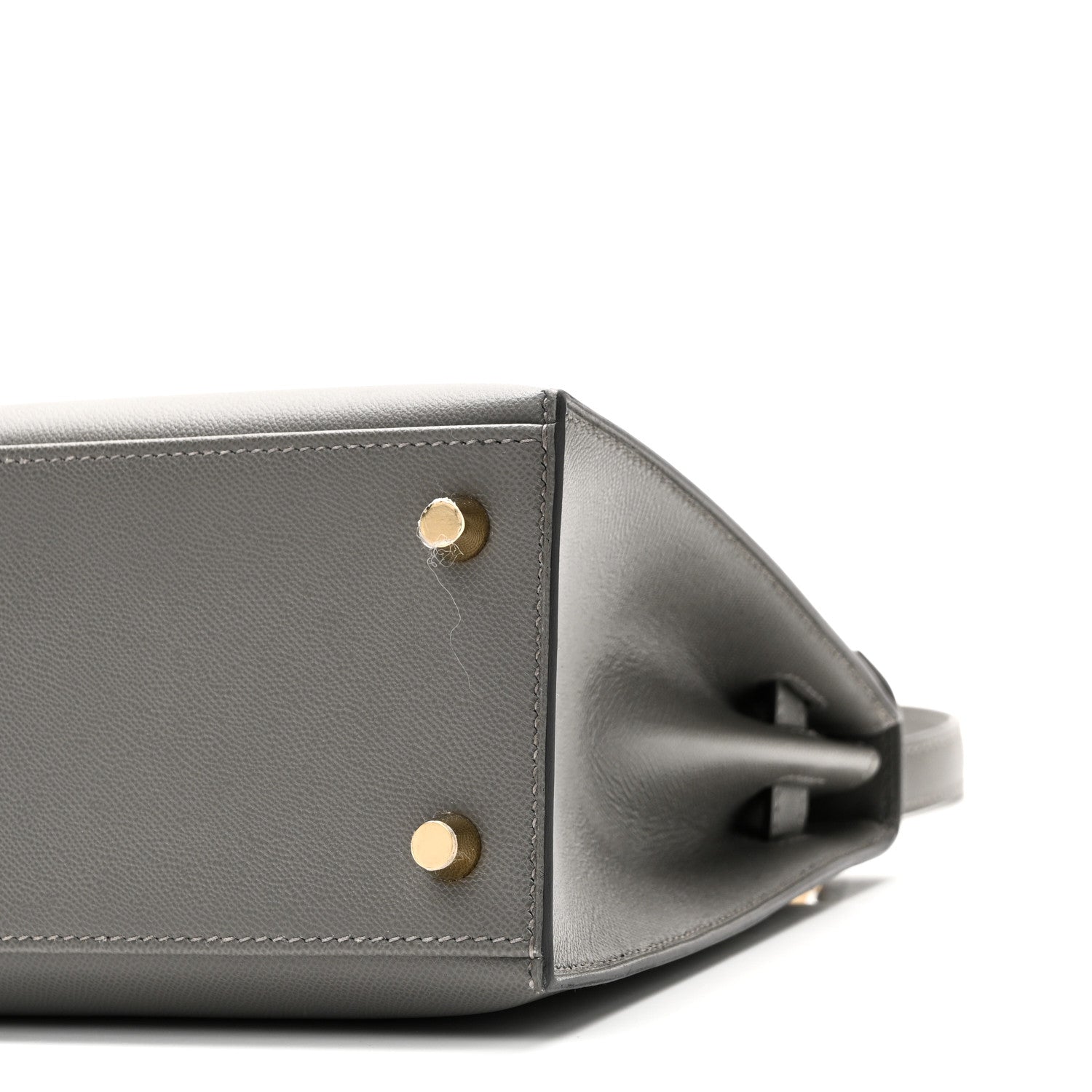 Hermes Madame Calfskin Kelly Sellier 25 Gris Meyer 10 of 11