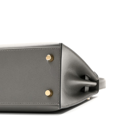 Hermes Madame Calfskin Kelly Sellier 25 Gris Meyer 10 of 11