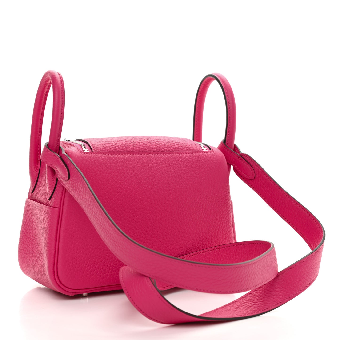 Taurillon Clemence Mini Lindy 20 Rose Shocking