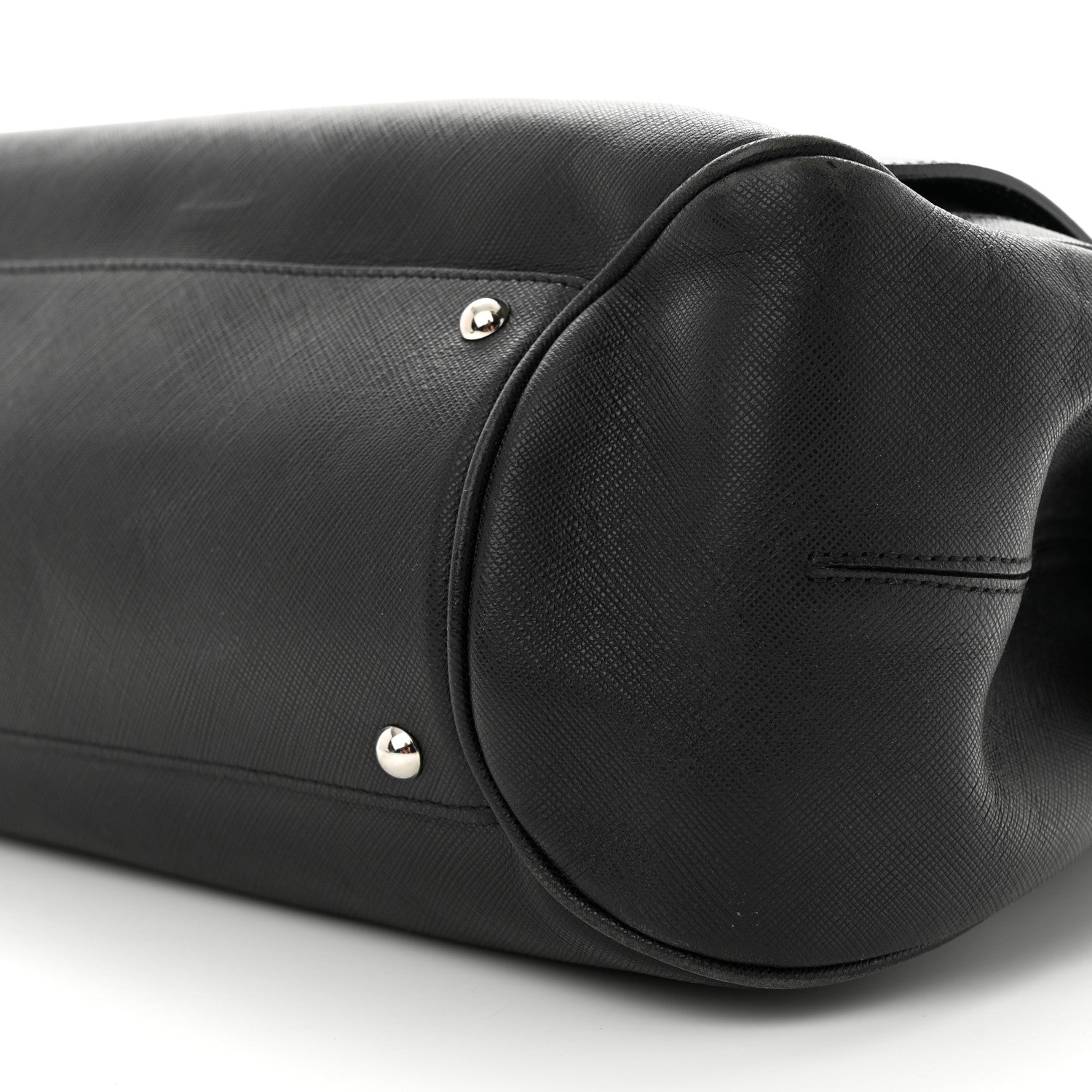 Salvatore Ferragamo Saffiano Top Handle Bag Black 9 of 12