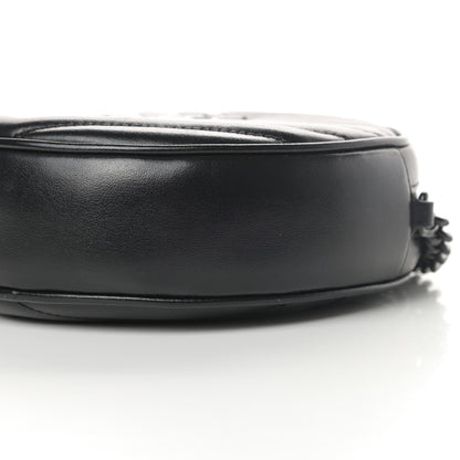 Saint Laurent Calfskin Matelasse Chevron Round Vinyle Camera Bag Black 10 of 13