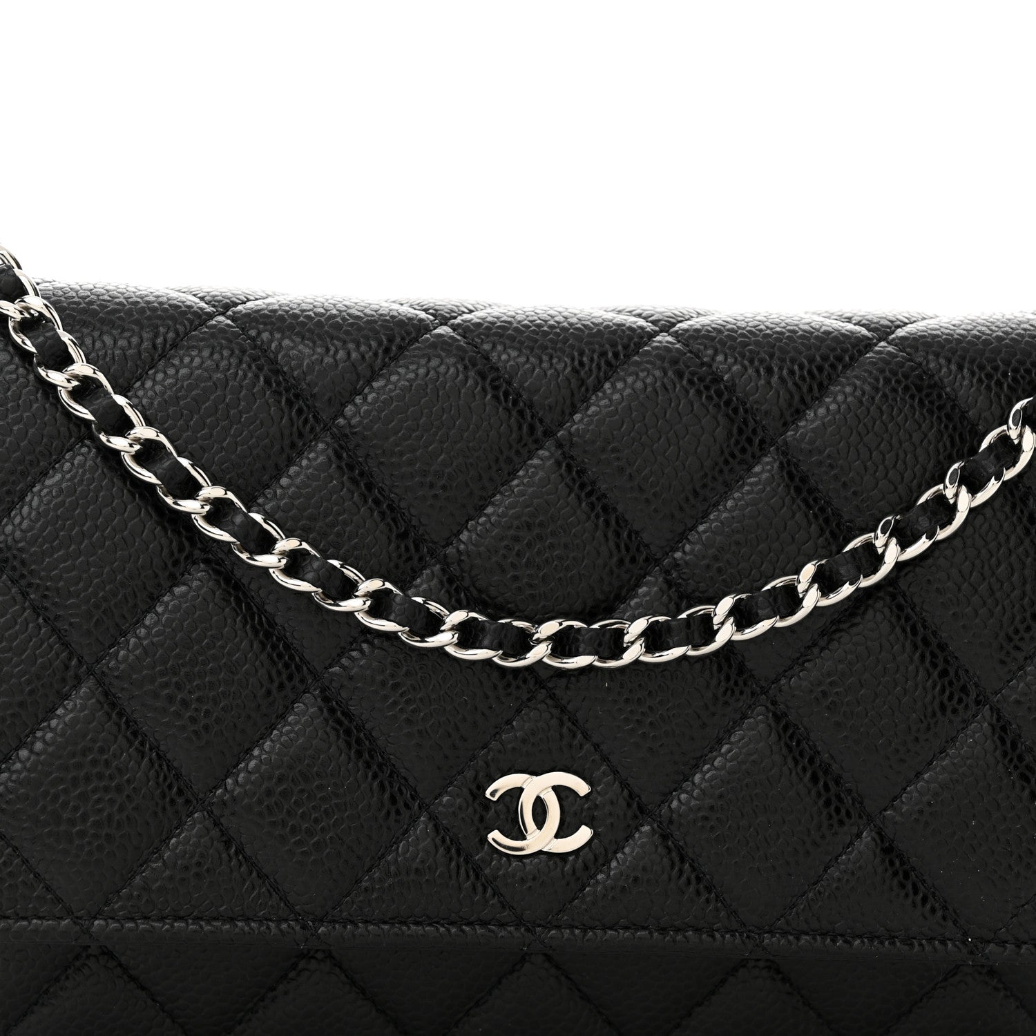 Chanel Caviar Quilted Wallet on Chain WOC Black 9 of 12