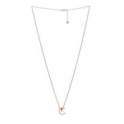 Chanel 18K Beige Gold Diamond Coco Crush C Necklace 3 of 5