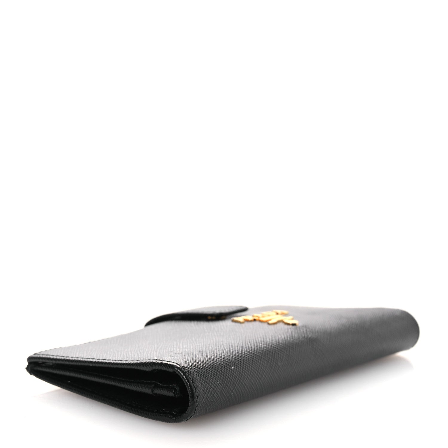 Prada Saffiano Metal Large Wallet Black 4 of 9