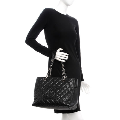Chanel Caviar Quilted Grand Shopping Tote GST Black 2 of 9