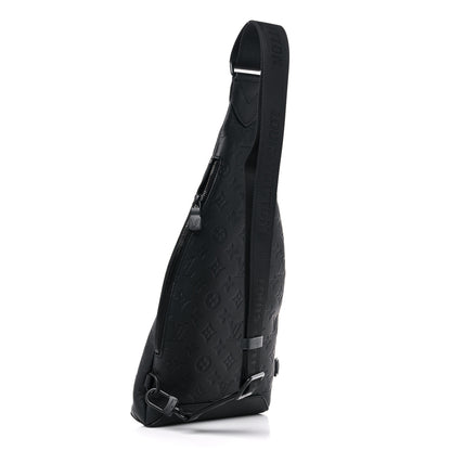 Louis Vuitton Calfskin Shadow Monogram Duo Slingbag Black 3 of 9