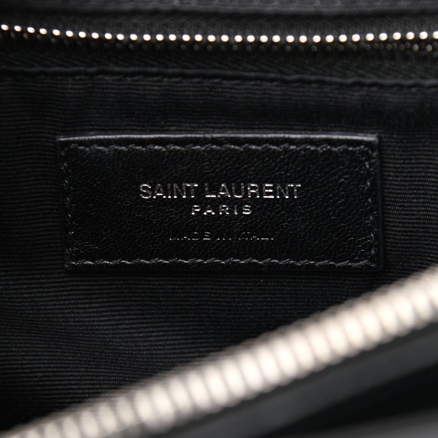 Calfskin Y Quilted Monogram Large Loulou Chain Satchel Black