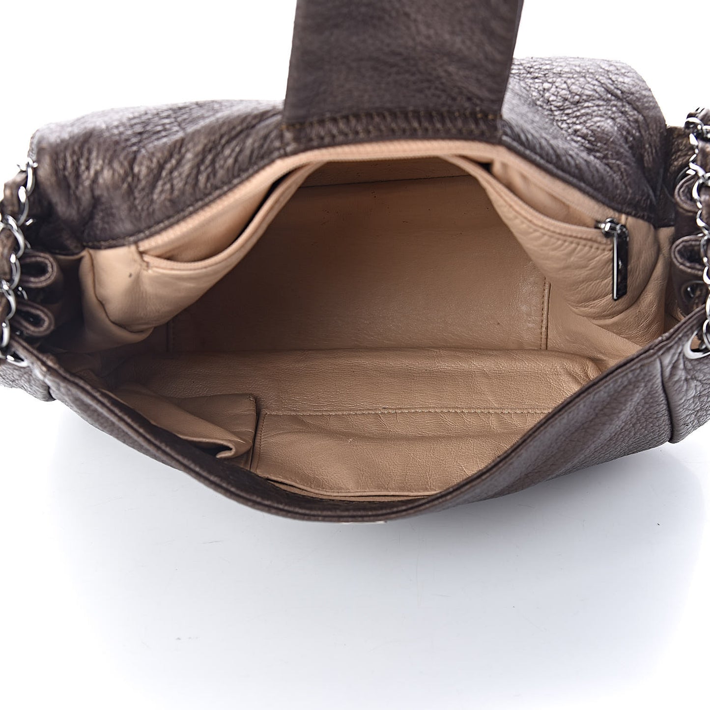 Metallic Deerskin Luxe Ligne Flap Bronze
