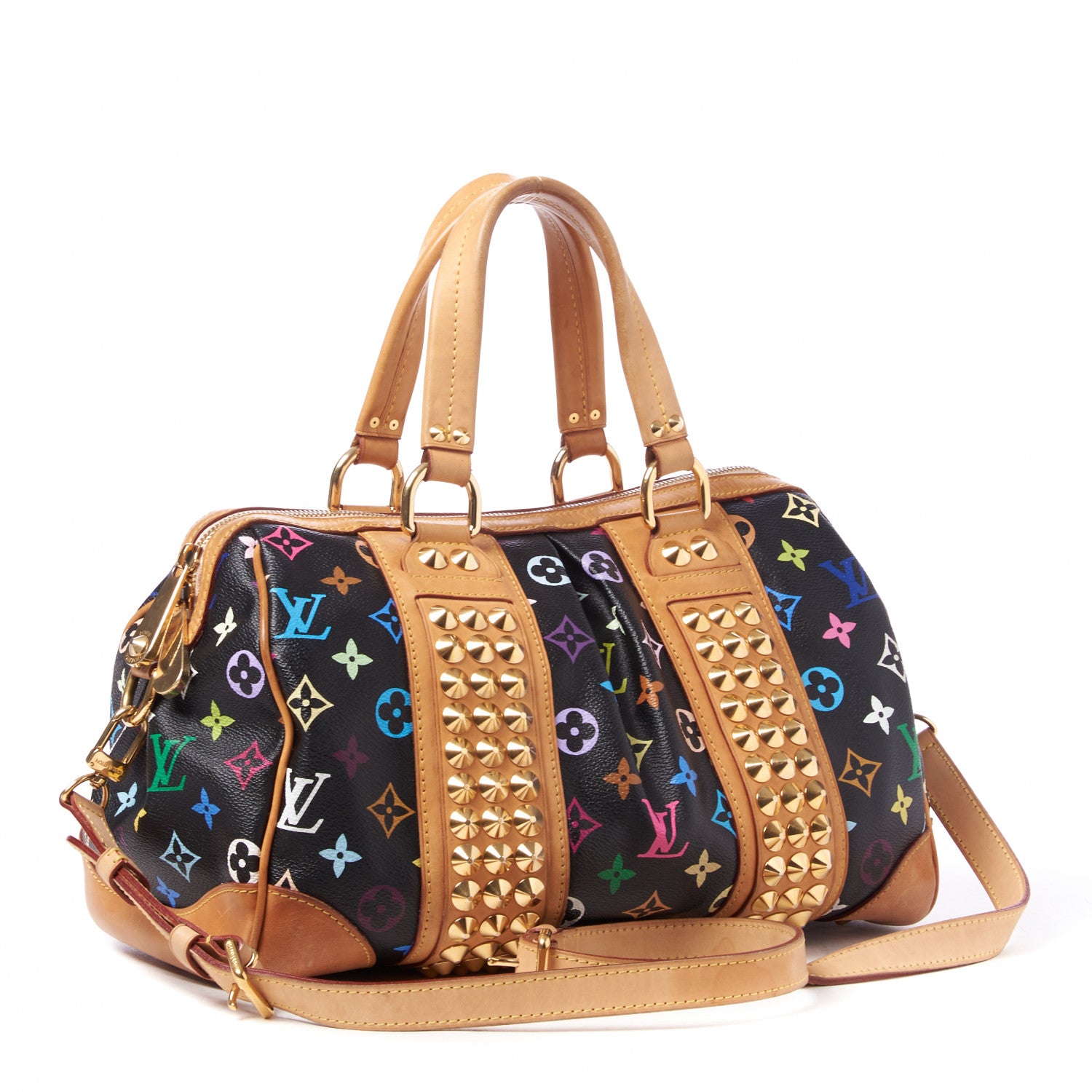 Louis Vuitton Monogram Multicolor Courtney MM Black 2 of 8