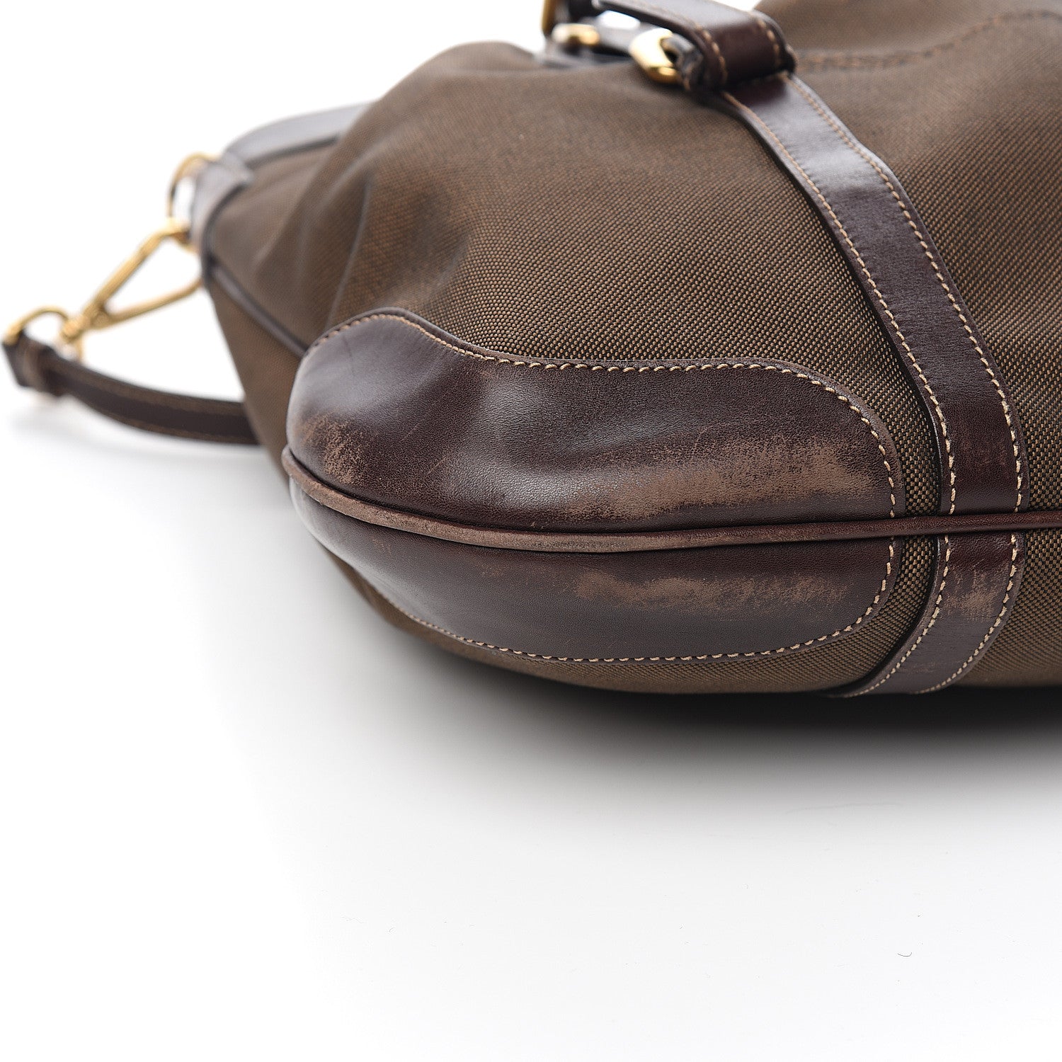 Prada Jacquard Logo Tote Brown 7 of 9
