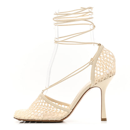 Bottega Veneta Mesh Nappa Stretch Ankle Tie Sandals 41 Toile 1 of 8