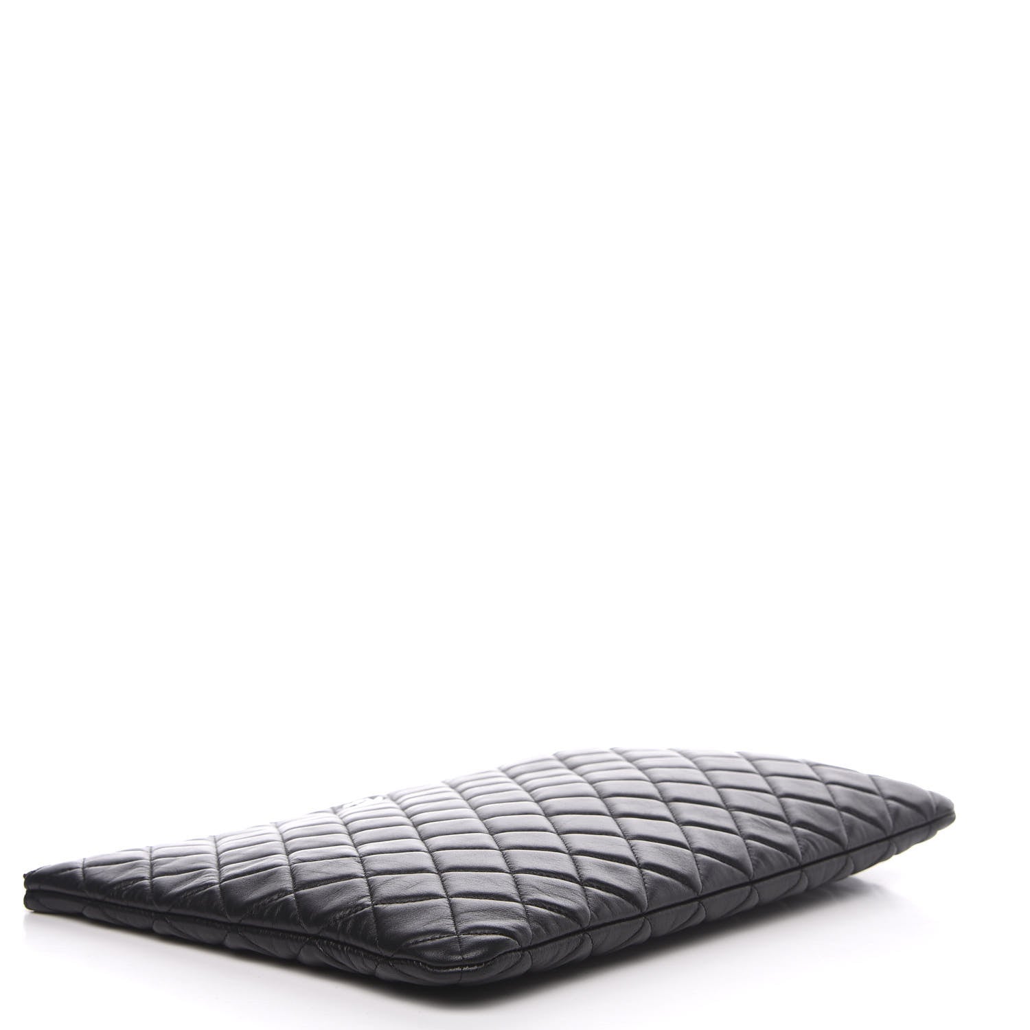 Chanel Lambskin Quilted Large Cosmetic Case Black 3 of 7