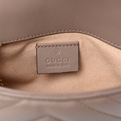 Gucci Calfskin Matelasse Super Mini GG Marmont Shoulder Bag Porcelain Rose 7 of 10