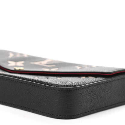 Louis Vuitton Empreinte Monogram Giant Felicie Pochette Black Beige 10 of 11