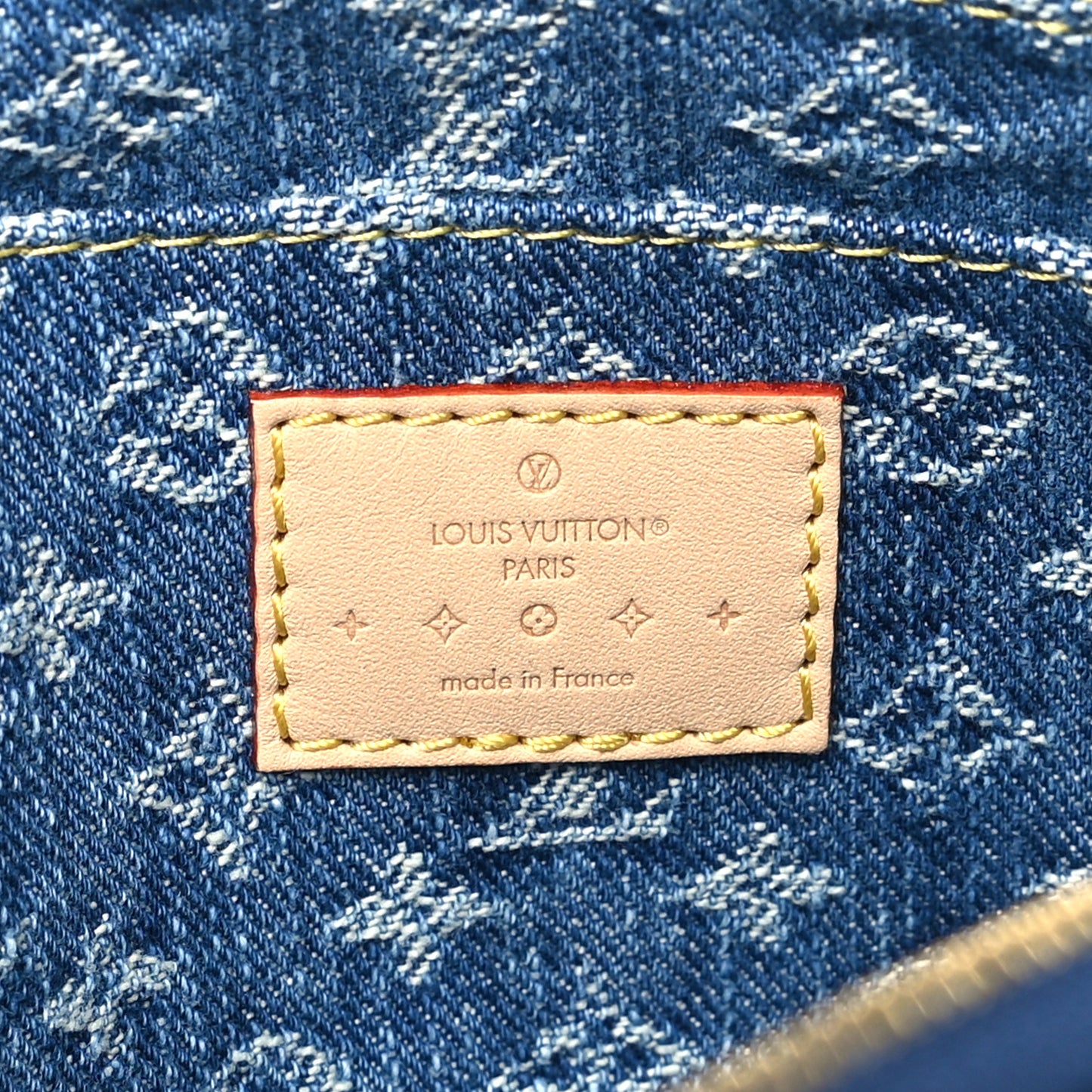 Denim Giant Monogram Pochette Cosmetique PM Denim Blue