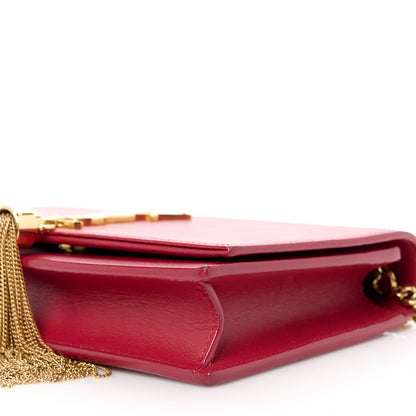 Saint Laurent Smooth Calfskin Classic Monogram Kate Tassel Chain Wallet New Lipstick 11 of 11