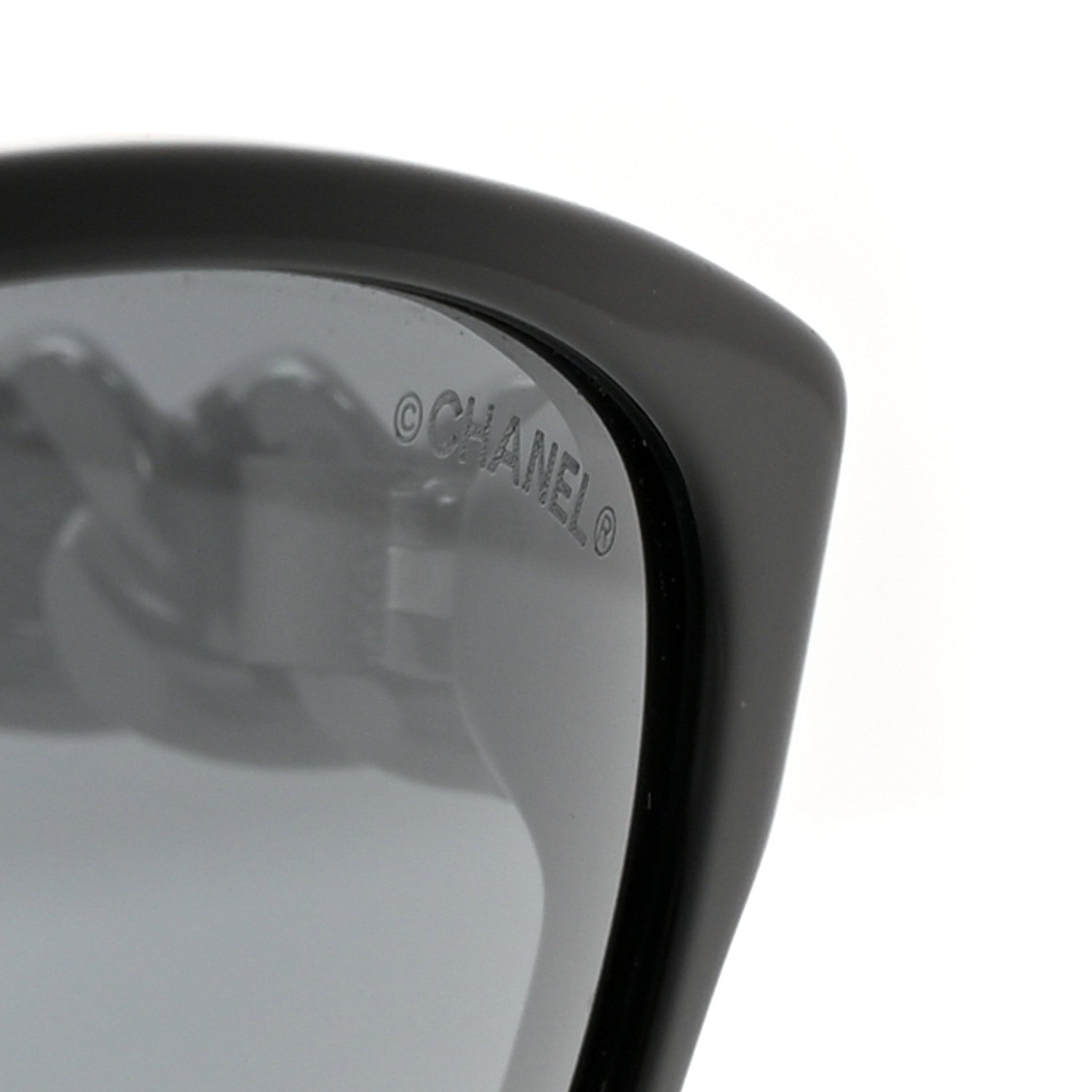 Chanel Cat Eye Chain Polarized Sunglasses 5215-Q Black 7 of 13