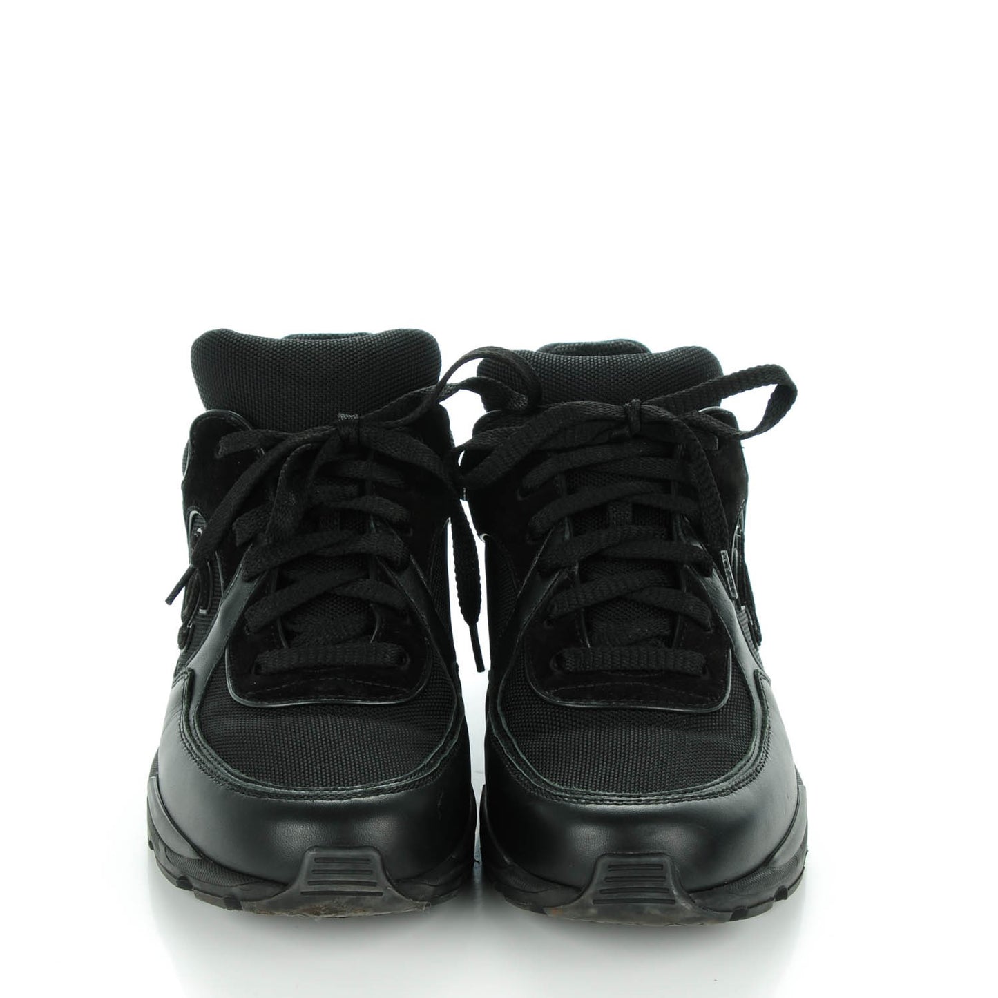 Suede Calfskin CC Sneakers 40 Black