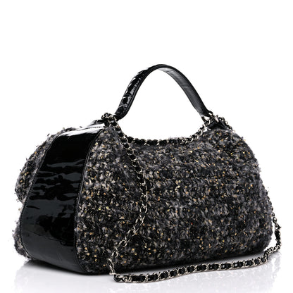 Chanel Patent Tweed Sequin Shopping Flap Bag Multicolor 3 of 13