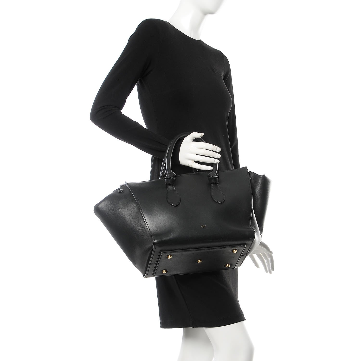 Celine Smooth Calfskin Small Tie Knot Tote Black 4 of 46