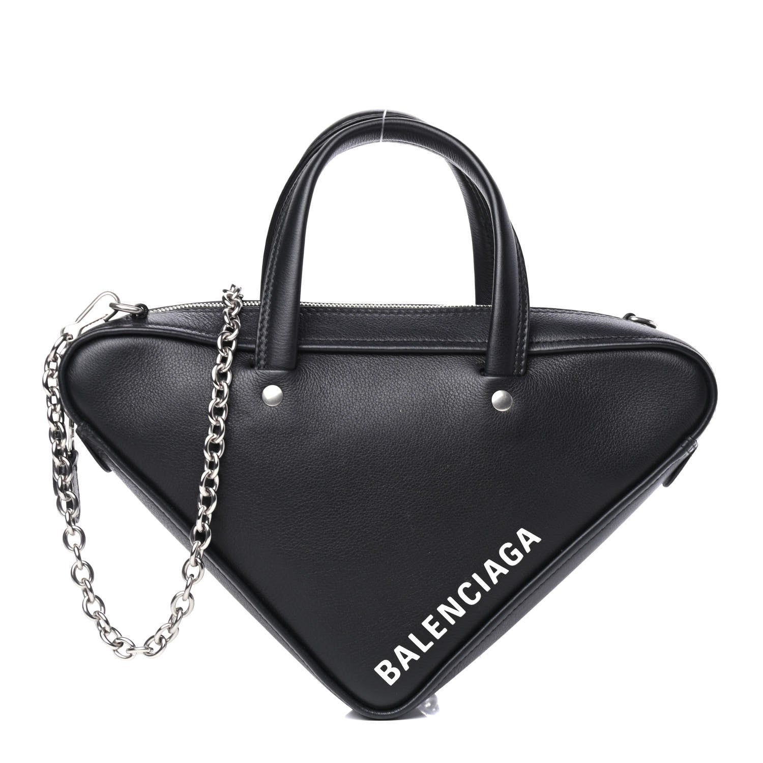 Balenciaga Calfskin XS Triangle Chain Duffle Black 1 of 4