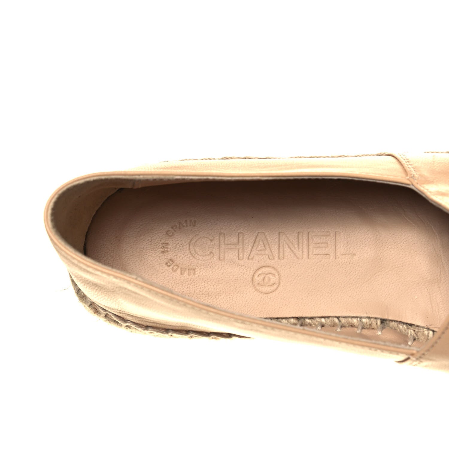 Chanel Lambskin CC Espadrilles 36 Beige Black 7 of 11