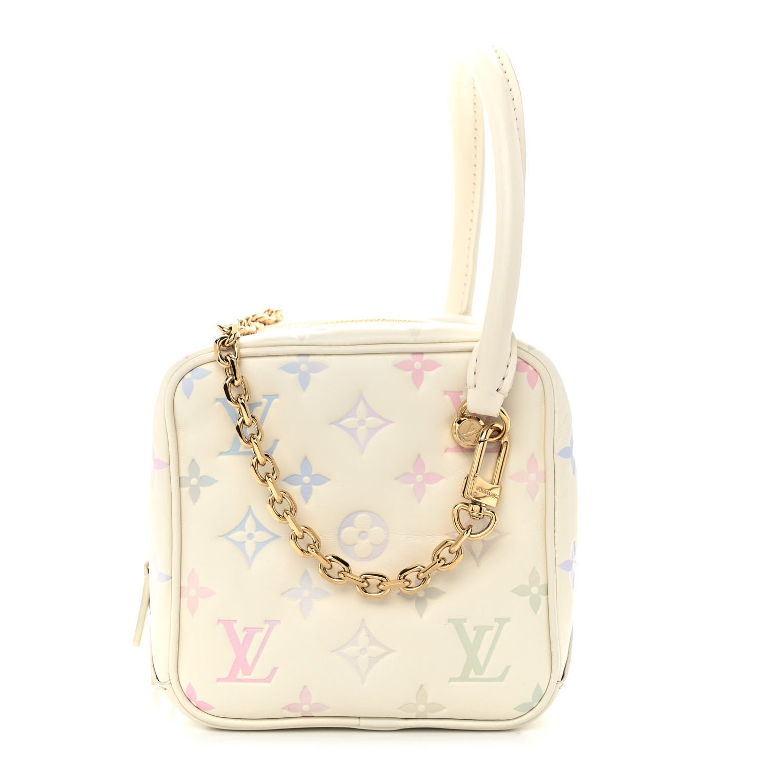 Louis Vuitton Lambskin Embossed Monogram New Square Bag Quartz Multicolor 1 of 17