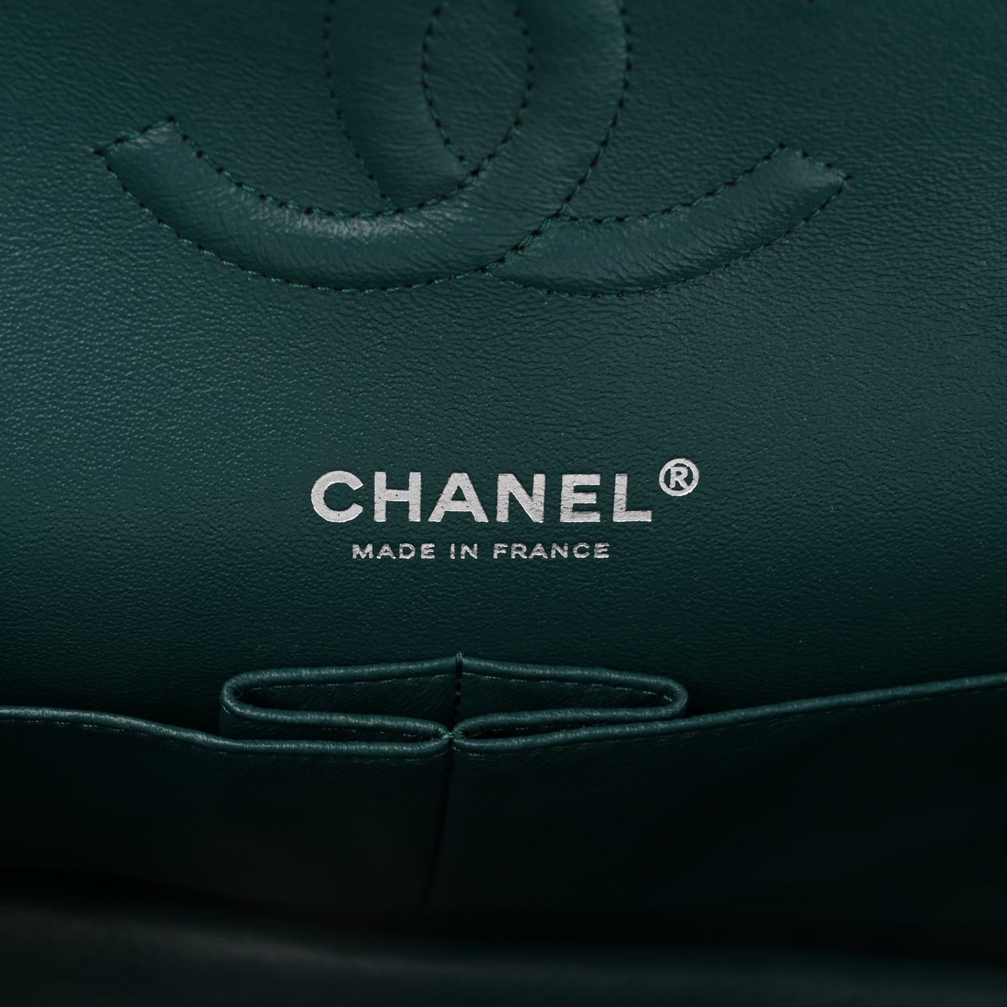 Caviar Quilted Medium Double Flap Dark Turquoise