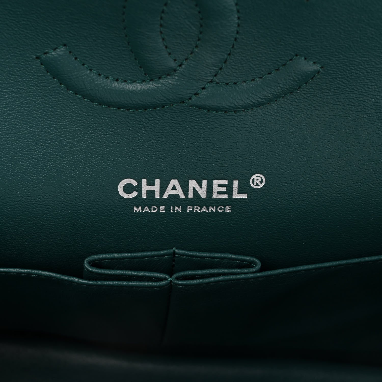 Chanel Caviar Quilted Medium Double Flap Dark Turquoise 6 of 10