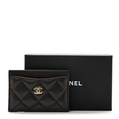 Chanel Caviar Quilted Card Holder Dark Brown 9 of 9
