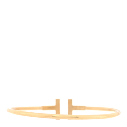 Tiffany 18K Yellow Gold Diamond Mother of Pearl T Wire Bracelet 2 of 4