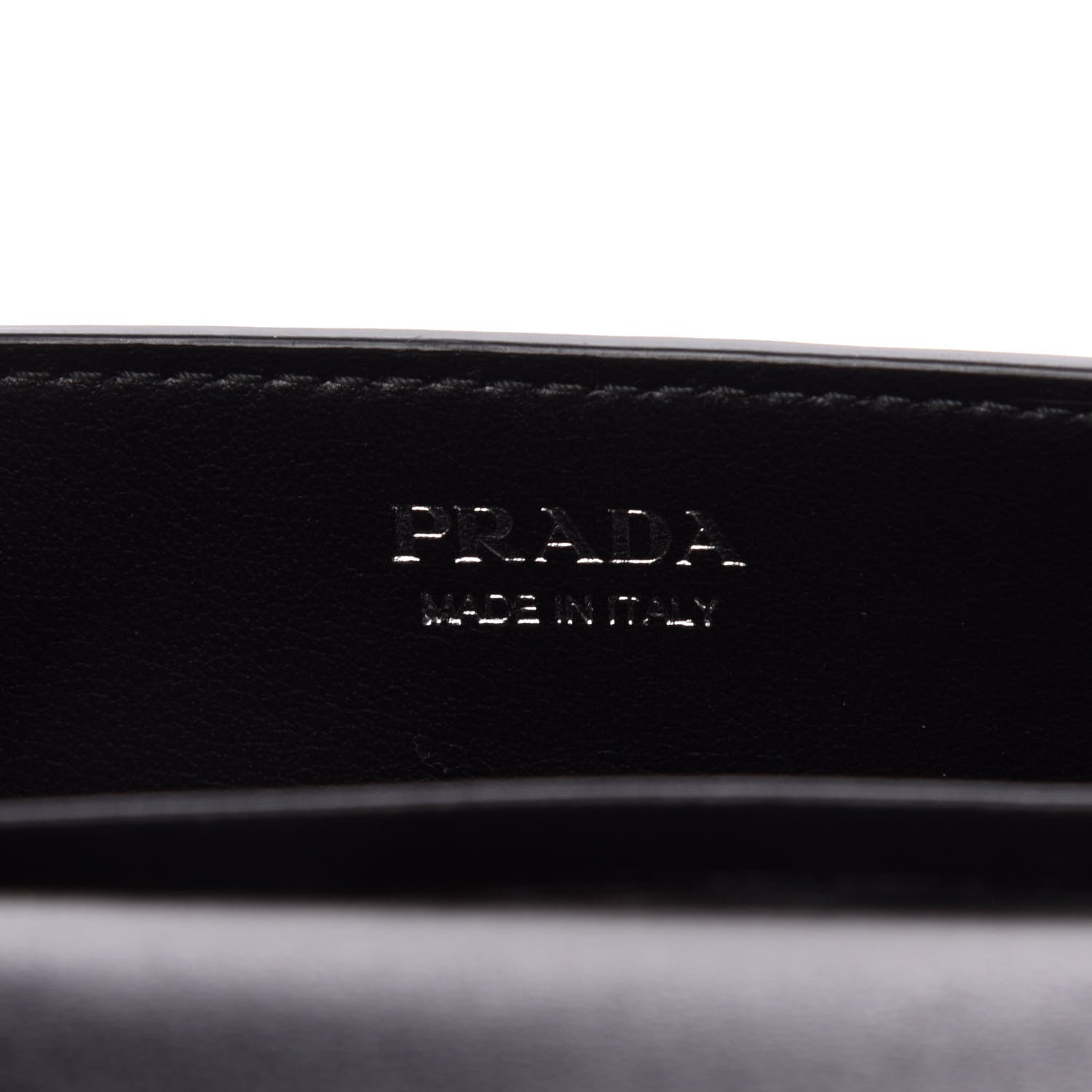 Prada Metallic Vitello Saffiano Cahier Pochette Denim Black 6 of 10