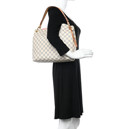 Louis Vuitton Damier Azur Graceful PM Rose Ballerine 2 of 14