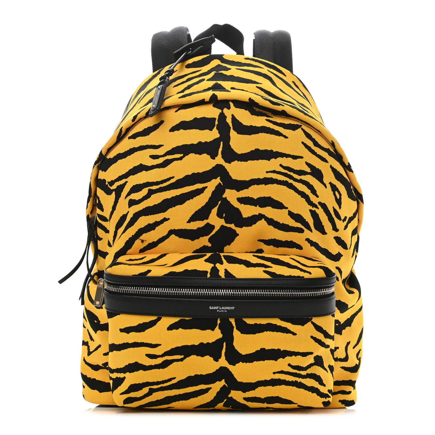 Canvas Zebra Print City Backpack Yellow Black