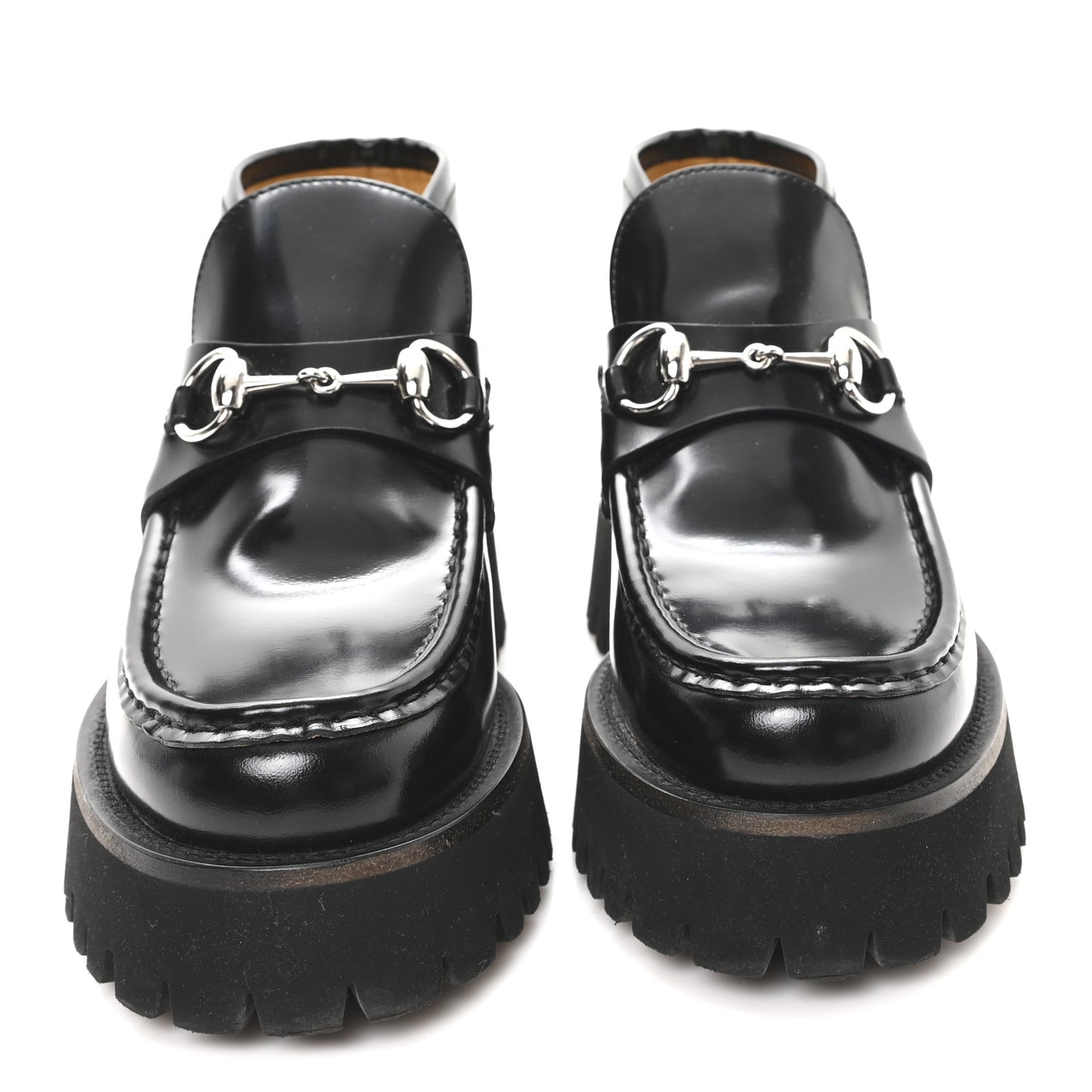 Cordovan Lux Womens Horsebit Platform Ankle Boots 37.5 Black