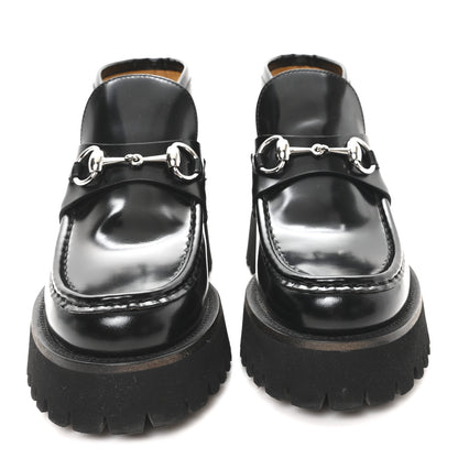 Gucci Cordovan Lux Womens Horsebit Platform Ankle Boots 37.5 Black 3 of 9