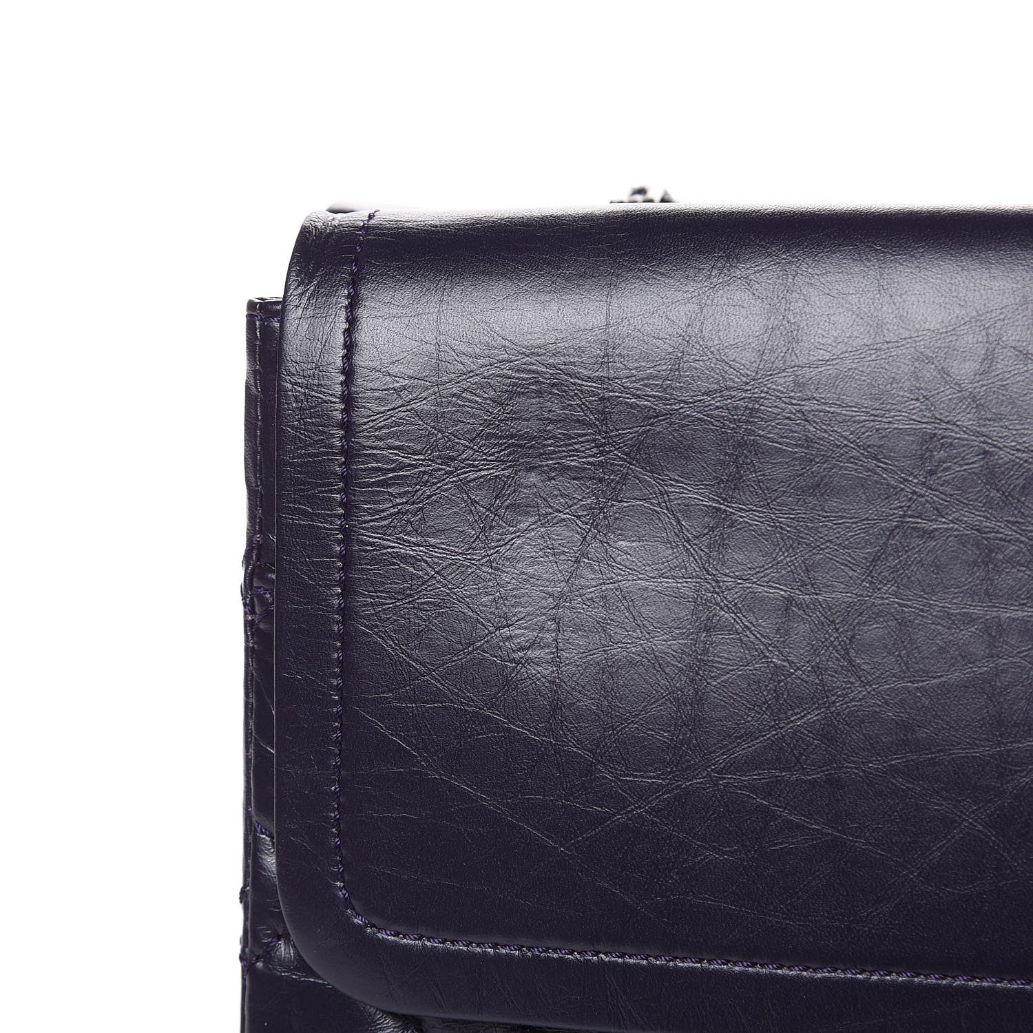 Chanel Aged Calfskin Quilted 2.55 Reissue 227 Flap Dark Purple 10 of 12
