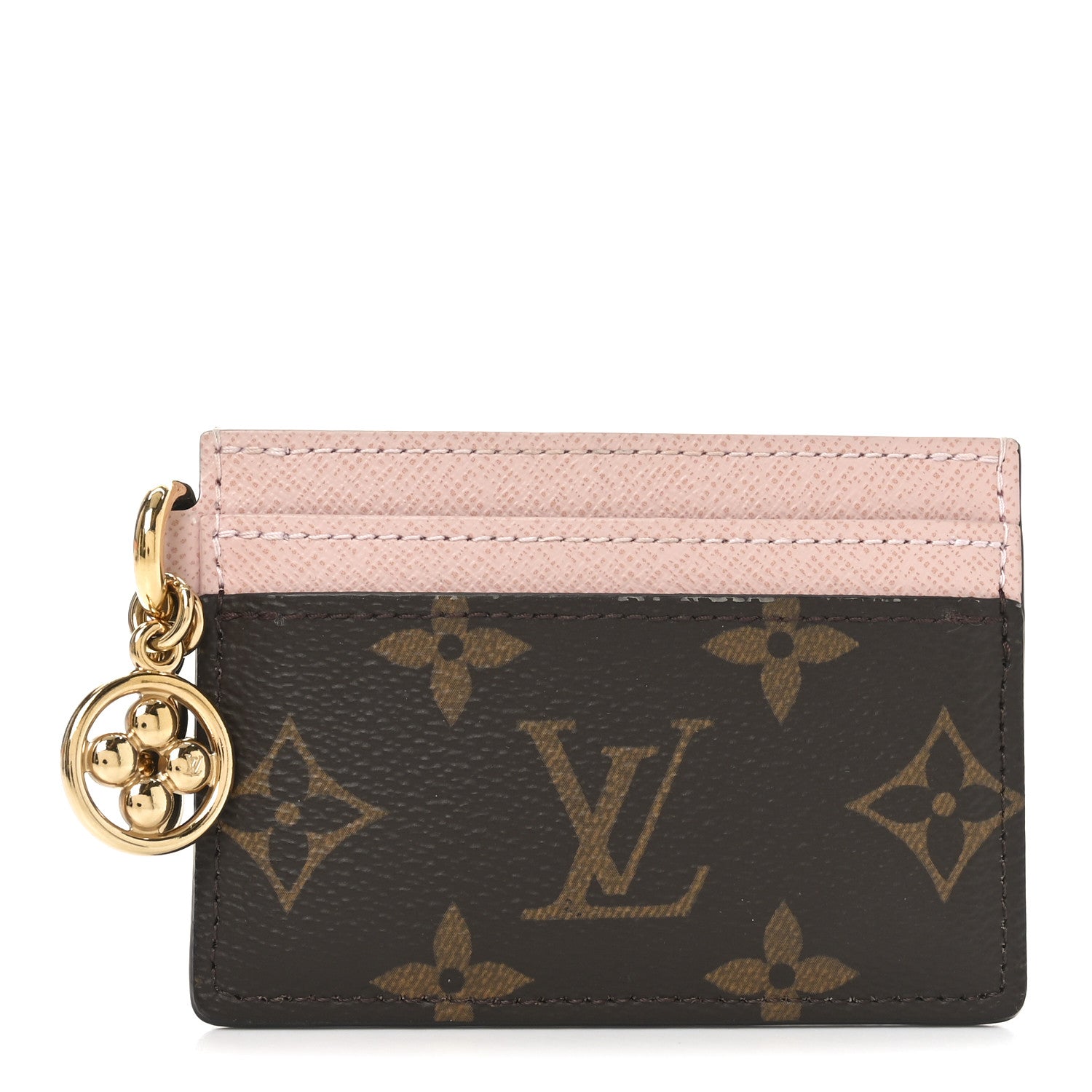 Louis Vuitton Monogram LV Charms Card Holder Rose Ballerine 1 of 6