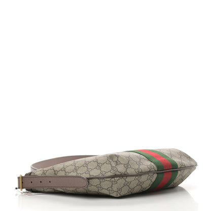 Gucci GG Supreme Monogram Web Small Ophidia Half Moon Hobo Brown 4 of 10