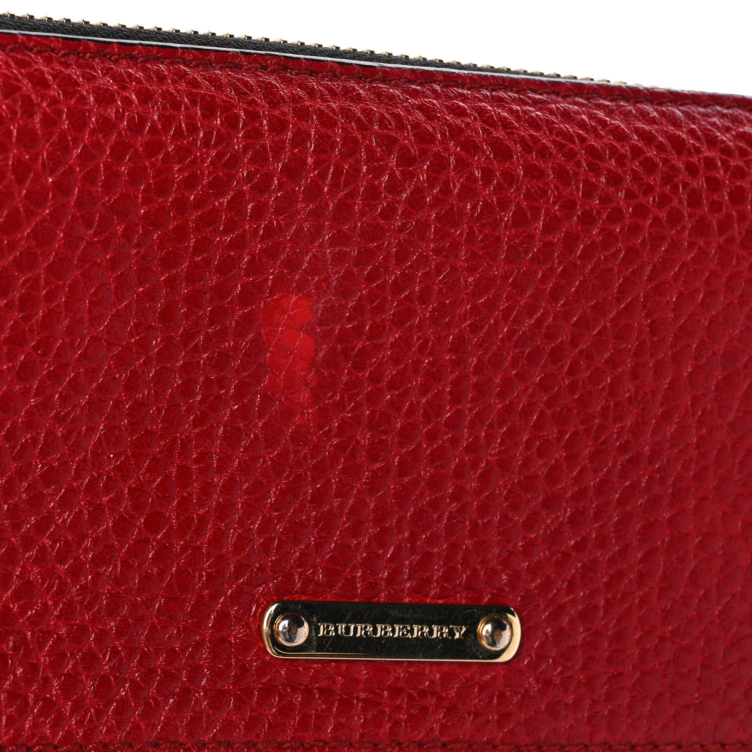Burberry Calfskin Ziggy Zip Around Wallet Red 10 of 11