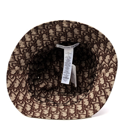 Christian Dior Polyester Cotton Oblique Teddy-D Brim Bucket Hat 57 Beige 3 of 4