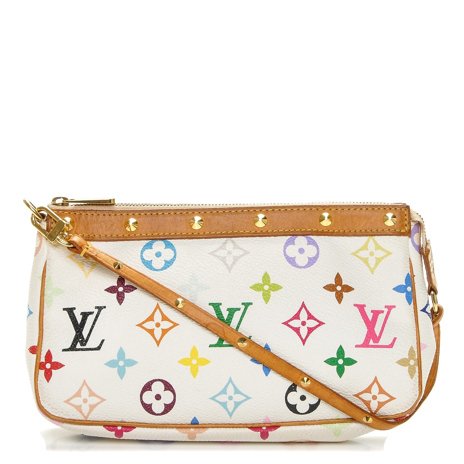 Louis Vuitton Monogram Multicolor Pochette Accessories White 1 of 9