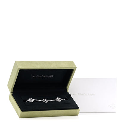 Van Cleef & Arpels 18K White Gold 5 Motifs Guilloche Vintage Alhambra Bracelet 6 of 6