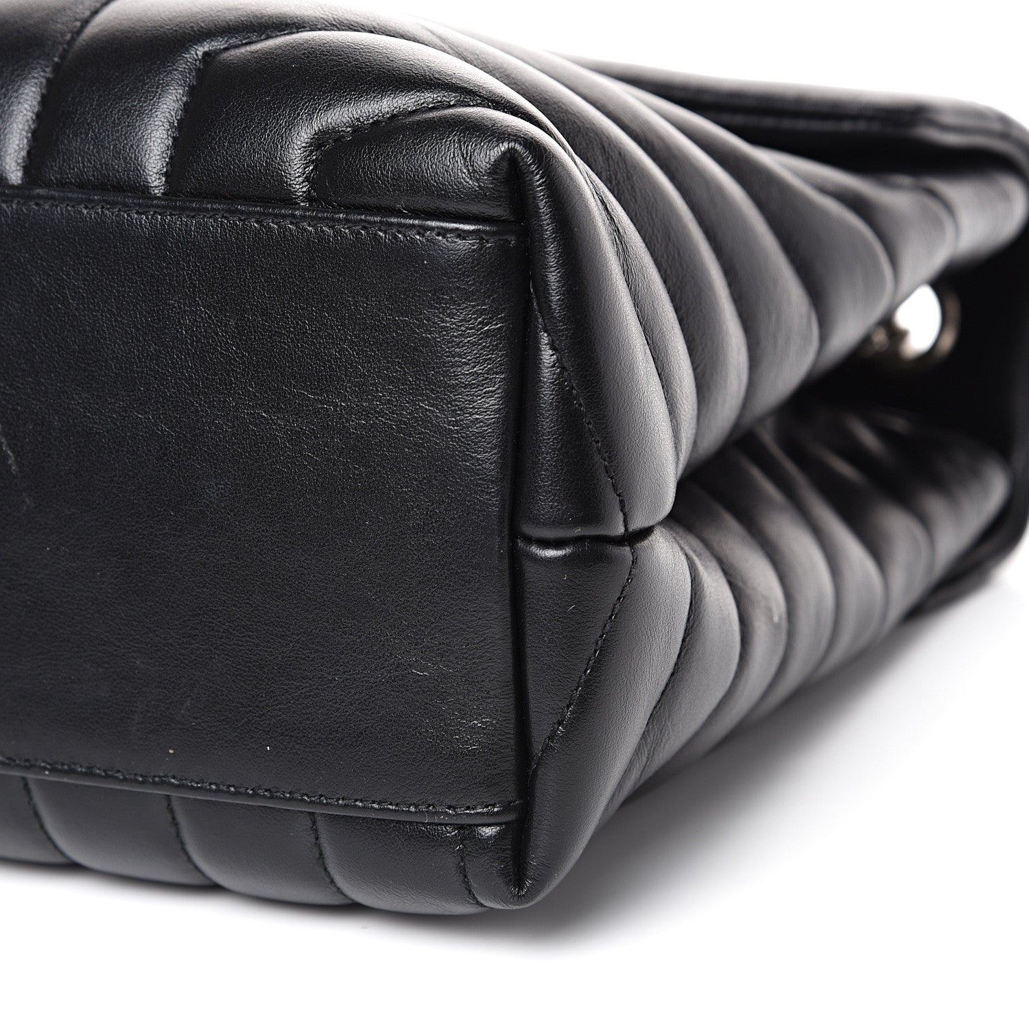 Saint Laurent Calfskin Y Quilted Monogram Medium Loulou Chain Satchel Black 9 of 11