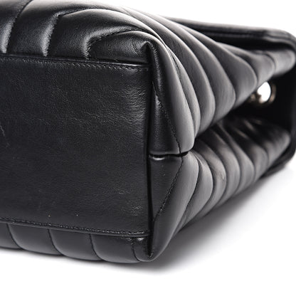 Saint Laurent Calfskin Y Quilted Monogram Medium Loulou Chain Satchel Black 9 of 11