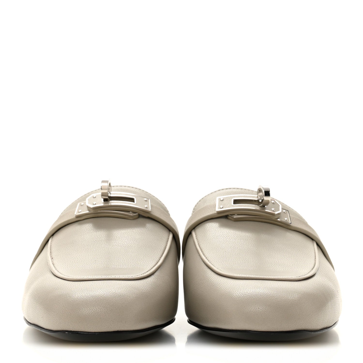 Hermes Calfskin Oz Mules 37 Beige Galet 3 of 9