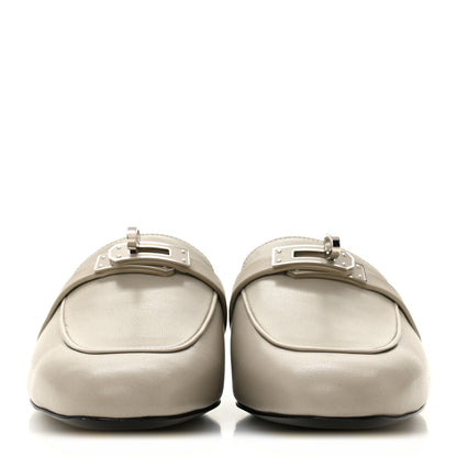 Hermes Calfskin Oz Mules 37 Beige Galet 3 of 9