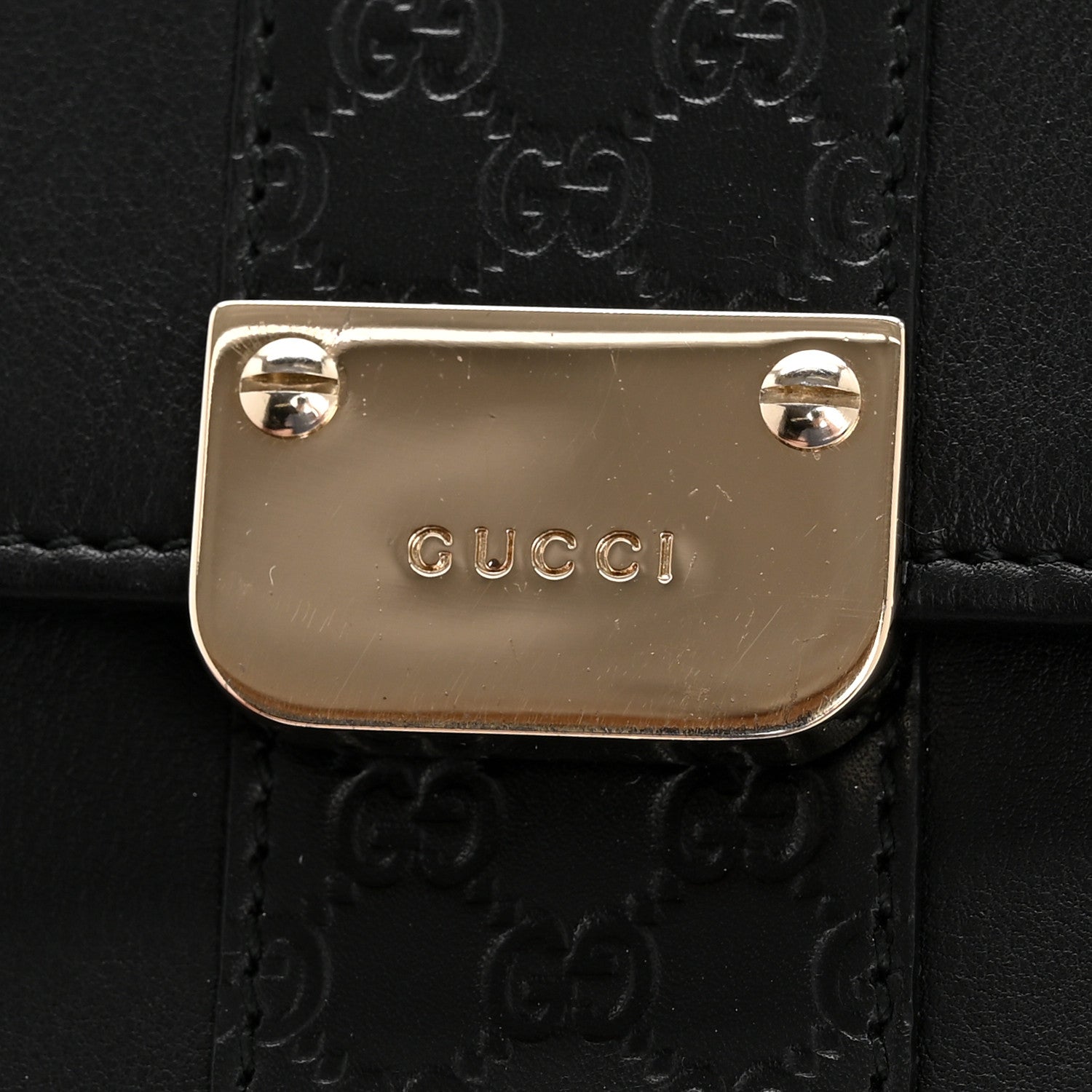 Gucci Microguccissima Calfskin GG Continental Wallet Black 11 of 12