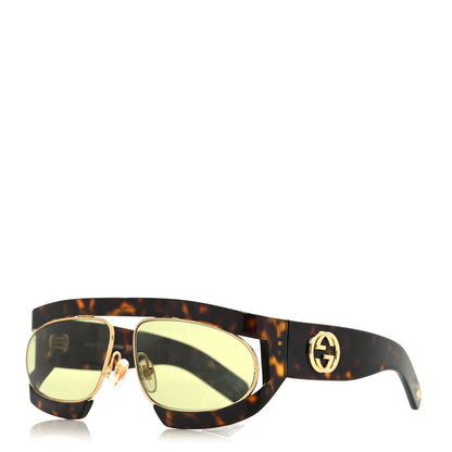 Gucci Oval Sunglasses GG0233S Tortoiseshell Gold 1 of 8